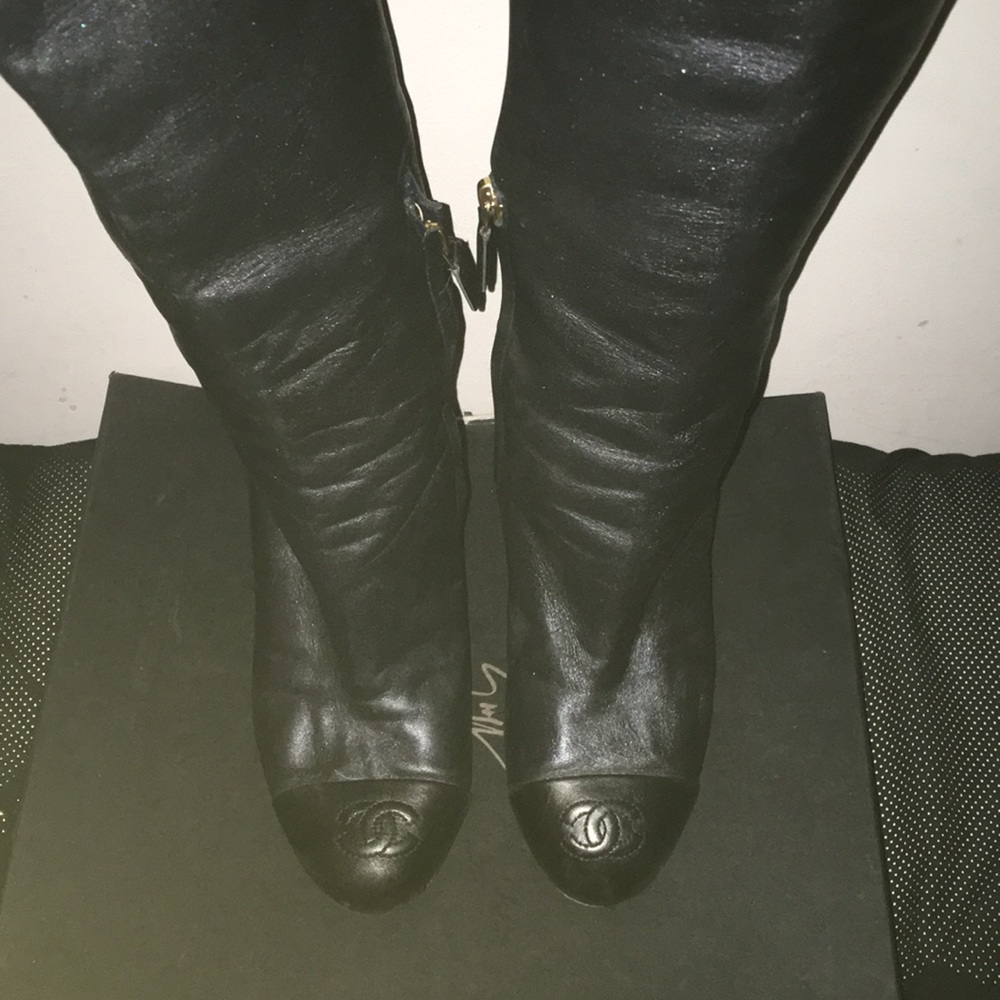 Chanel black boots/ booties